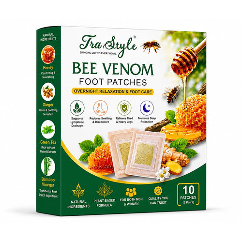 Bee Venom Detox Foot Patches Overnight Herbal Foot Pads, Herbal Foot Care Patches for Relaxation & Sleep Support (Pack of 10)
