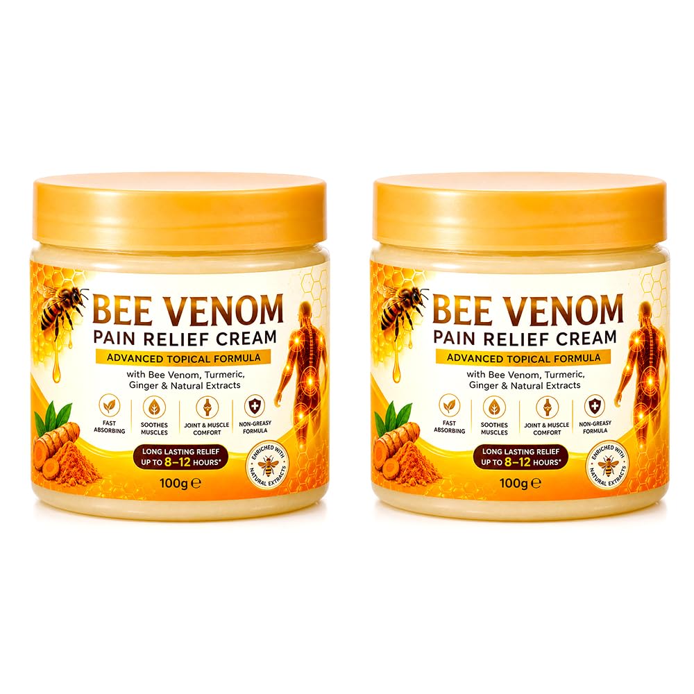 Bee Venom Pain Relief Cream with Turmeric & Ginger 100g- Pack of 2