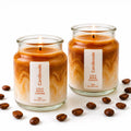 Cold Brew Coffee Latte Scented Soy Wax Jar Candles, Pack of 2