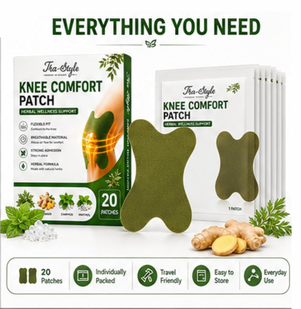 Knee Patch for Quick Pain Relief | Herbal Wormwood Ginger Camphor Patch for Knee, Back, Neck & Shoulder (20)
